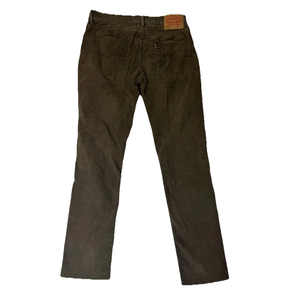 Levi's Men's Olive Brown Corduroy Pants 511